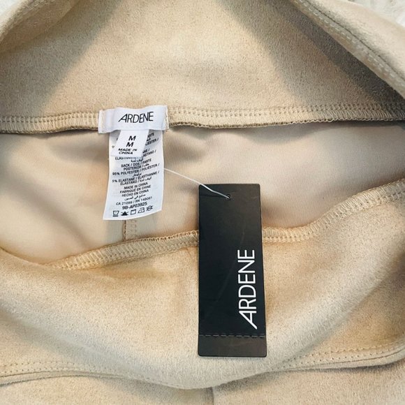 High Waisted Faux Suede Slim Casual Legging - Taupe - Picture 5 of 6